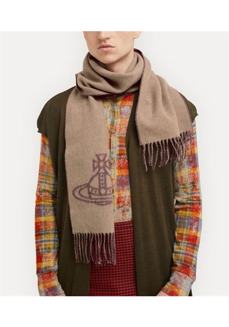 sciarpa single orb double unisex caramello VIVIENNE WESTWOOD | 81030006-W00ZHC406